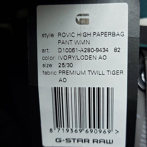 G-Star ROVIC HIGH WAIST PAPERBAG Pants - Picture 14 of 15